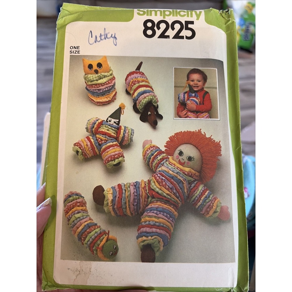 Vintage Simplicity 8225 STUFFED TOY YO-YO CLOWN OWL DOLLS Sewing Pattern UNCUT